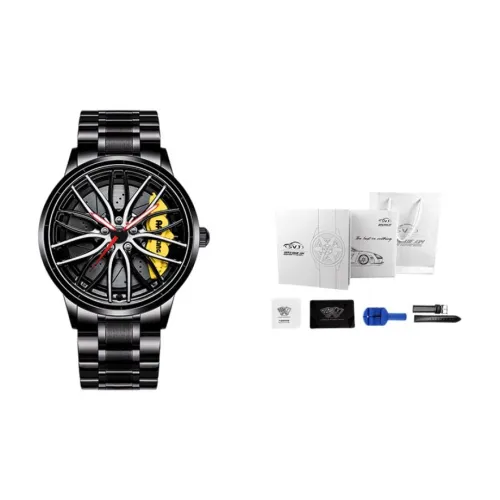 SVJ Кварцевый механизм нержавеющая сталь ремешок часы для мужчин черный циферблат модель A2022G006