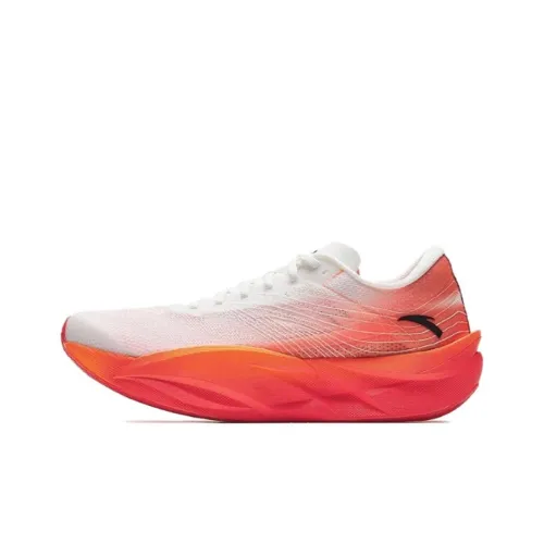 ANTA C202 6,0 Амортизация Износостойкий низкий топ с углеродной пластиной Технология азота Беговые кроссовки для мужчин Белый и красный