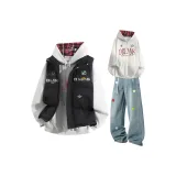 Чёрный+Белый Серый+Синий Джинсы