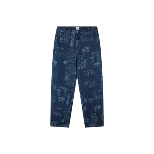 ARTE Отбеленный Синий Мужские Джинсы