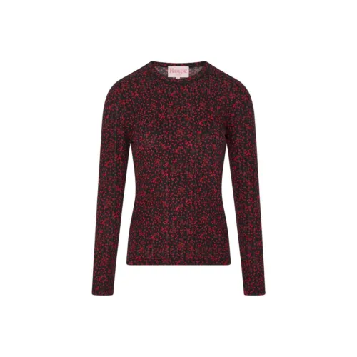 Rouje Черный Гипсовый Принт Женские T-рубашки