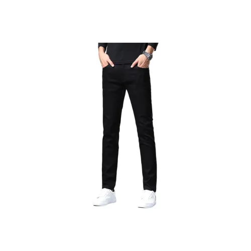 TESIXING Мужские черные джинсы