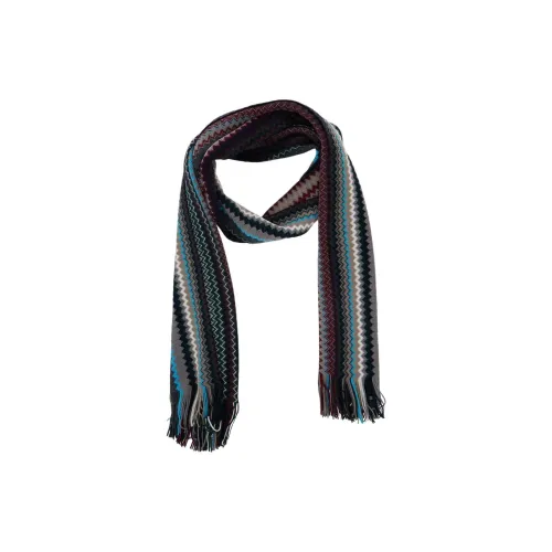 MISSONI Шерсть Трикотаж Шарфы Мужской Черный Красный Синий Белый