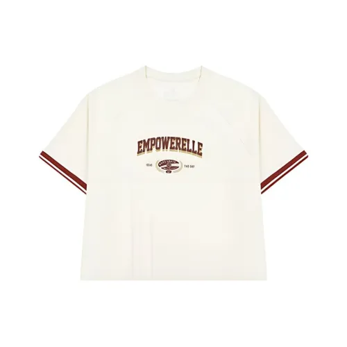 361° T-Shirt Женская Кремово-Белый Малиновый Красный