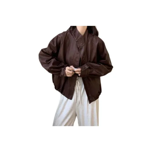 H YXIANG Кожа Куртка Женская