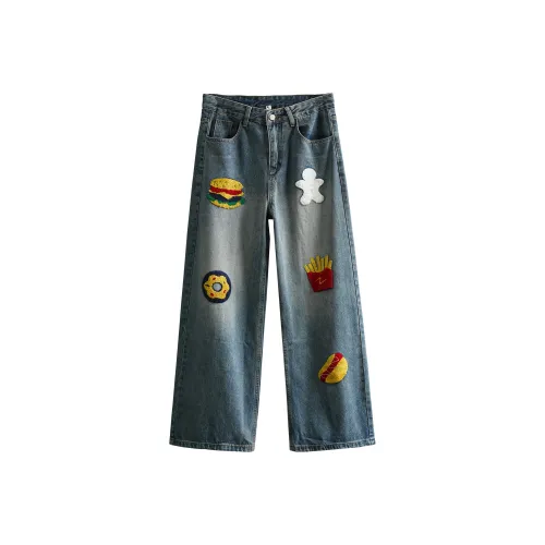 GPOUHO Синий Унисекс Джинсы