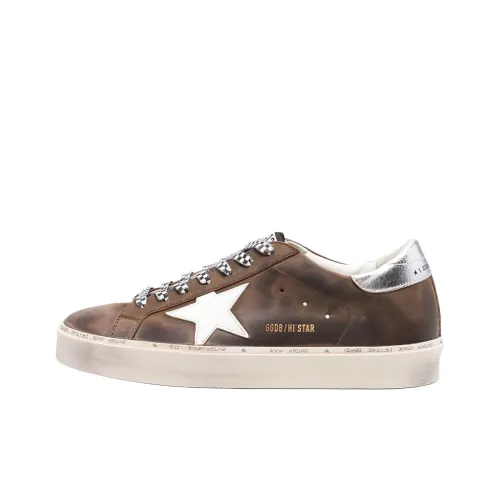 Golden Goose Hi Star Зеленые Стильные Скейтбординги Мужские Коричневые Потертые Позиционирование Стиль