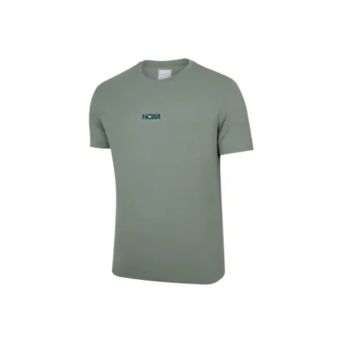 HOKA ONE ONE Морской зеленый Мужская футболка с коротким рукавом