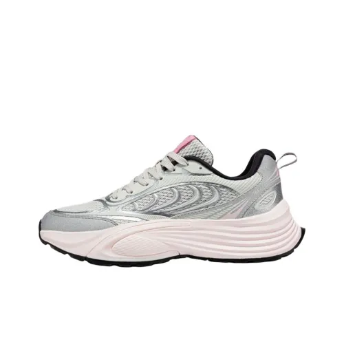 361° Амортизация и Дышащий Низкий Топ Толстая Подошва Кроссовки Женские Серый Розовый