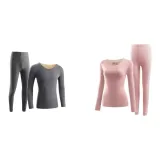 Розовый [Женский Бесшовный Кашемир Одежда Комплекты] + Серый [Мужской Бесшовный Кашемир Одежда Комплекты]