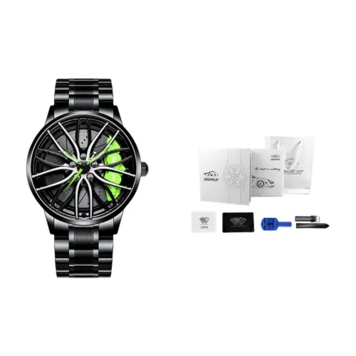 SVJ Кварцевый механизм ремешок из нержавеющей стали черный циферблат мужские часы