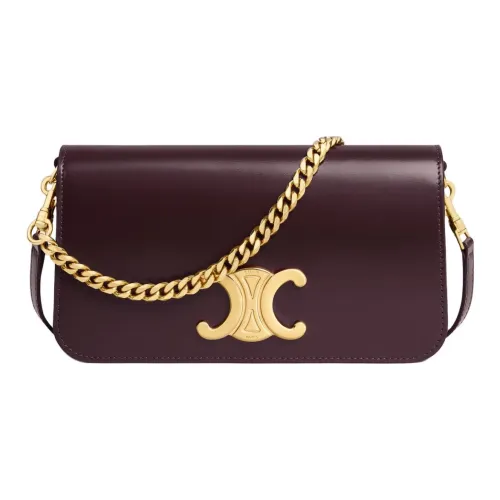 CELINE MULTIPOCHETTE Коровья кожа Сумка на плечо Мини Женская Красная