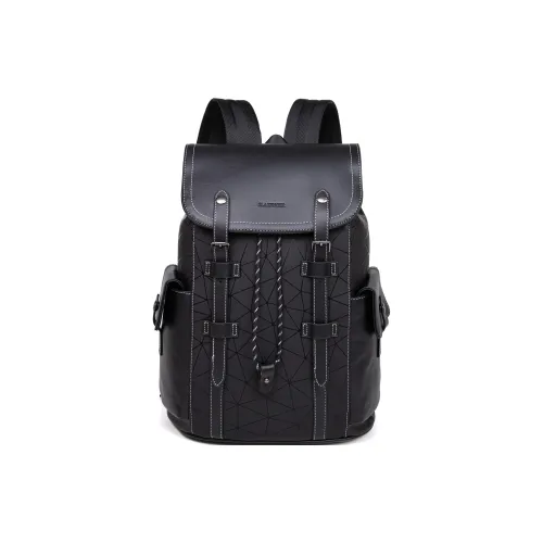 Slazenger ПУ (полиуретан) Рюкзак Стандартный Унисекс Ромб Черный Клетчатый Черный