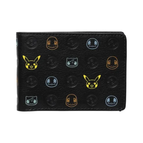 POKEMON Окаменелость Коллаборация Кожа Кошелек Унисекс Черный