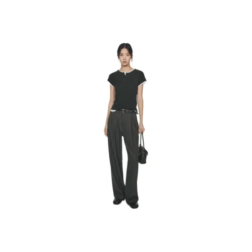 Massimo Dutti Черные Женские T-рубашки