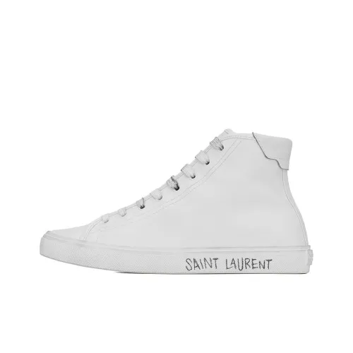 SAINT LAURENT Высокие кроссовки для скейтбординга женские белые