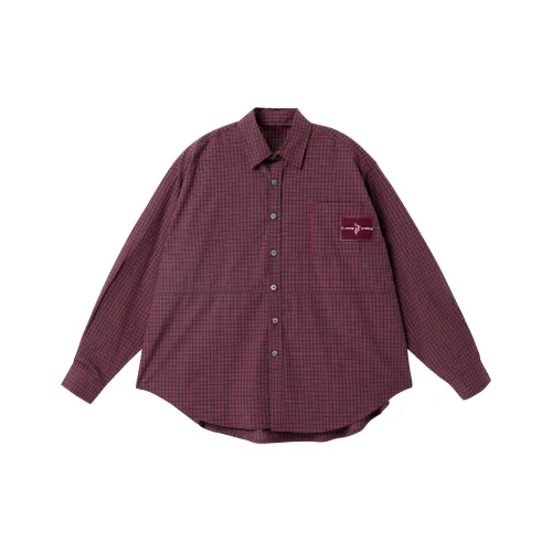 JHYQ Red Unisex Shirts JHYQ Красный Унисекс Рубашки