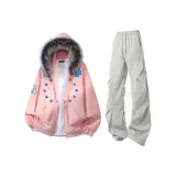 Розовые + Светло-серые штаны