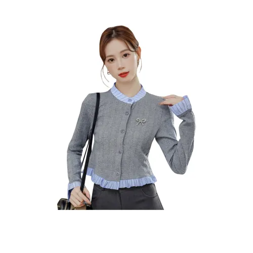 LADYXIEXIE Серый Giveaway Бренд Наклеенный Женский Трикотаж