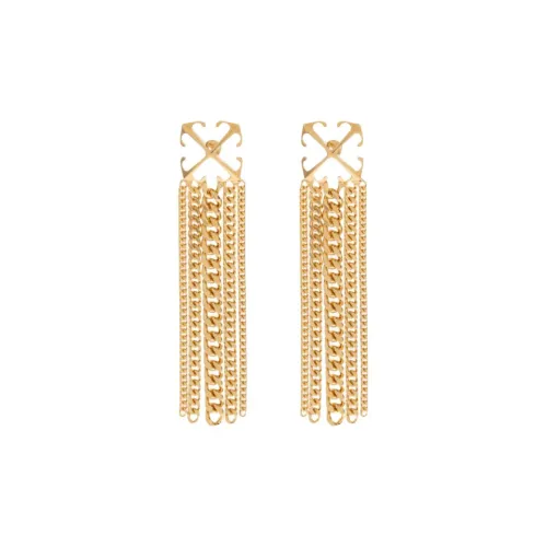 Off Белый Brass Earrings Женские Золотой