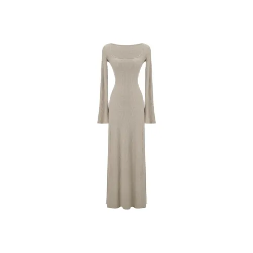 RICH IN CHEESE Длинное платье с длинными рукавами женское