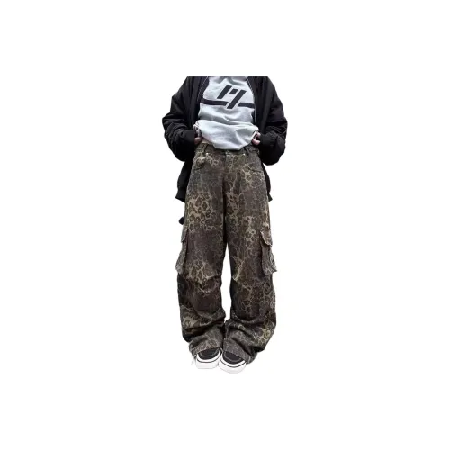 SINKACME Леопардовый принт Унисекс Карго-брюки