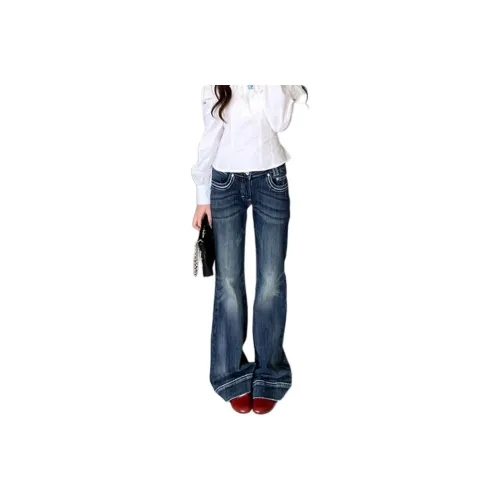QINGYING Blue Women's Jeans QINGYING Синий Женские Джинсы