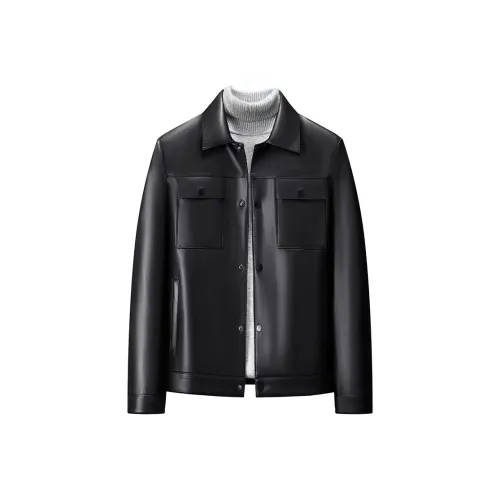 Topland Черный Унисекс Кожаные куртки