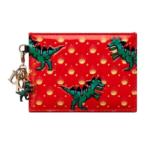 DIOR Lady Dior Коровья кожа Держатель для карт Держатель для карт Женский Апельсин