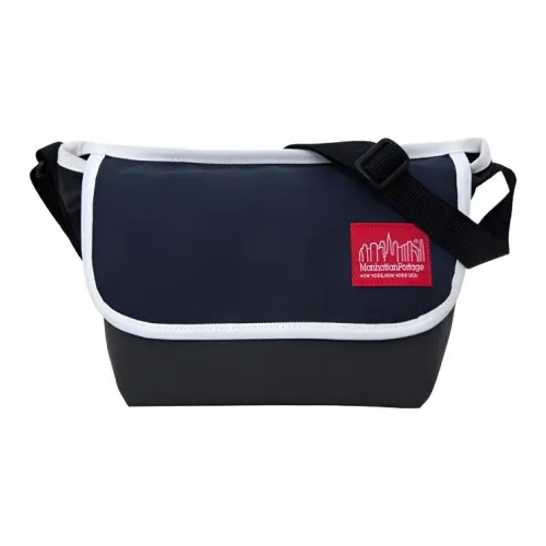 Manhattan Portage Нейлоновая курьерская сумка через плечо унисекс черный и белый