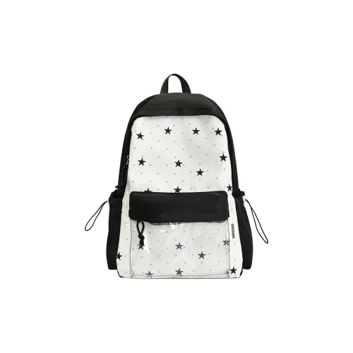 BGAY Nylon Backpack Standard Women's Black Light Purple Light Yellow Light Green Light Blue