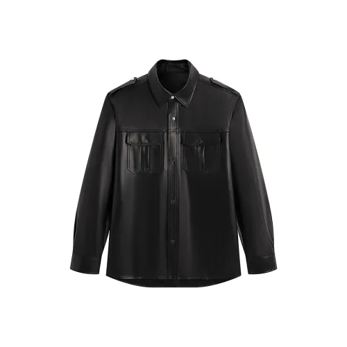 PEACEBIRD MEN Sharpness Кожа Куртка Рубашка Позиционирование стиля Овчина Куртка Мужской