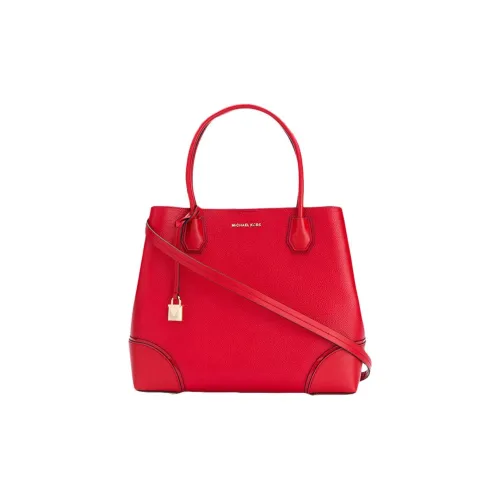 MICHAEL KORS Mercer Gallery Bucket Кожа Одно плечо Сумка Большая Женская Красная