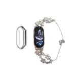 Белый циркон, бабочка [серебряный, одиночный, корпус]