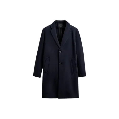 ZARA Морской синий Мужское пальто