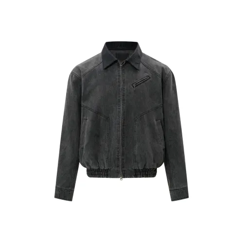 FDMWAVE Черный Серый Мужской Джинсовые Куртки