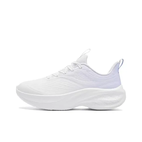 QIAODAN Treat Step 3,0 Амортизация Легкий Теплоизоляционный Низкий Топ Повседневные Беговые кроссовки Женские Белый Фиолетовый