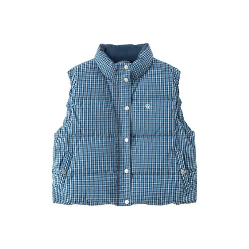 CHUU Синий Клетка Женский Пуховик