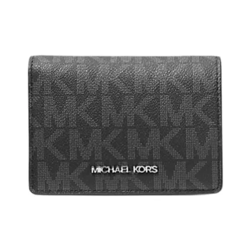 MICHAEL KORS Jet Set Покрытый холст Кошелек Средний Унисекс Черный