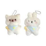 Кошка и Кролик едят рис