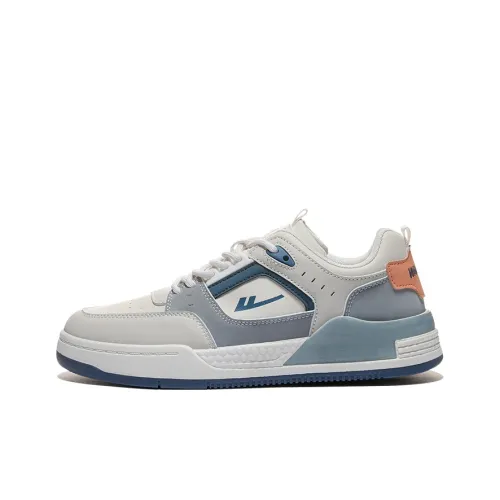 Warrior Износостойкий и Легкий Низкий Топ Скейтборд Кроссовки Мужские Бежево-Синие