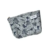 3D эффект, цветочный, синий, косметичка