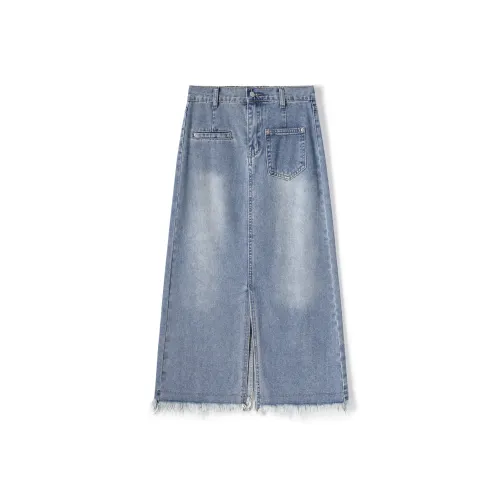 CLUB NEWS Деним Длинная Юбка Женская