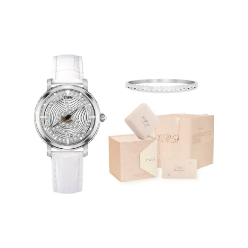 VRQ Possession Collection Кварцевый механизм Коровья кожа Ремешок Часы Женские часы С циферблатом Skeleton