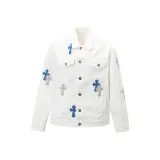 Белый, кожа, вышивка