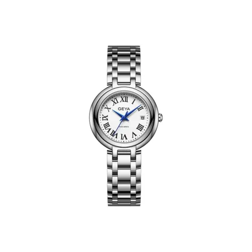 GEYA Radiant Life Кварцевый механизм ремешок из нержавеющей стали женские часы белый циферблат