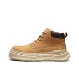 Желтая обувь с флисовой подкладкой и утеплением