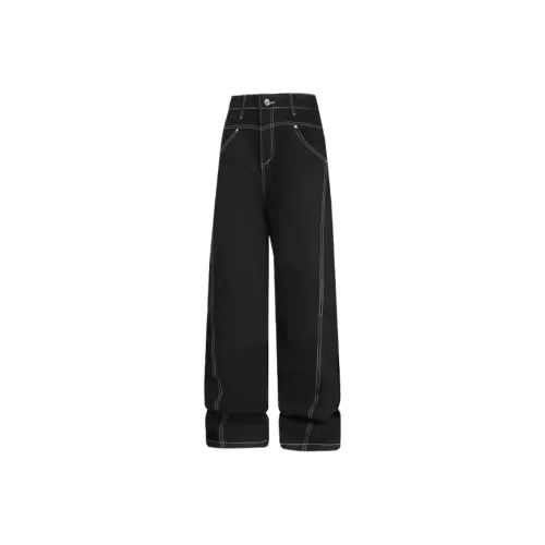 CAT'S PAW Черный Унисекс Джинсы