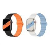 Яблоко, силиконовый ремешок - черный, апельсин, белый, синий