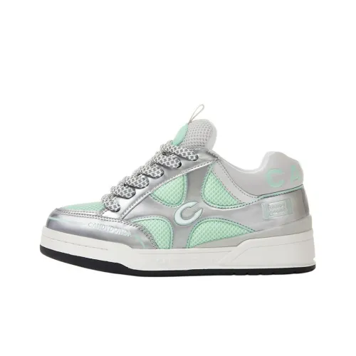 CANDYDONDA Liquid Metal MID Топ Скейтборд Кроссовки Unisex Silver Green